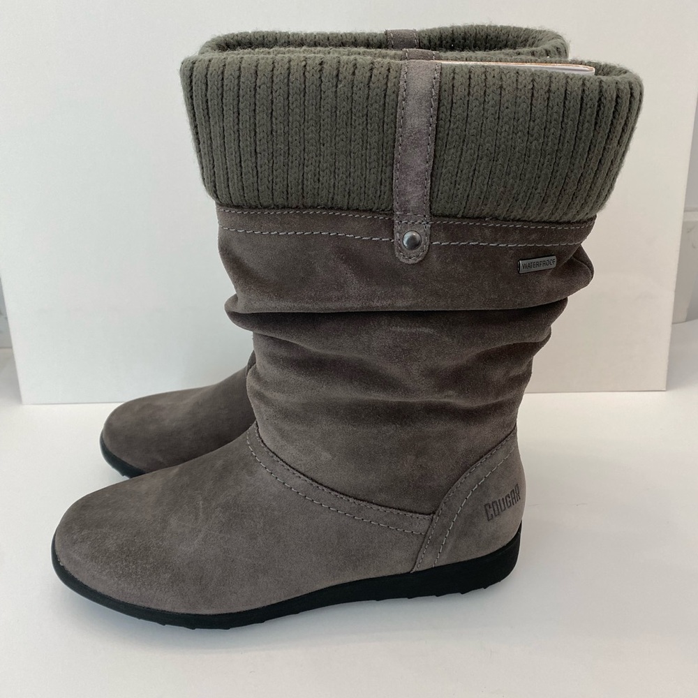 New Cougar women’s waterproof Gray Suede Winter Boots size 8